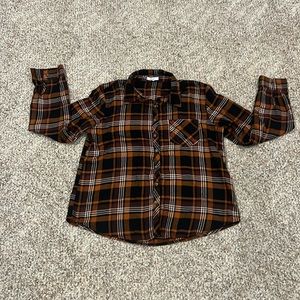 EUC! Maurices Flannel Shirt. Brown and Black. SZ M